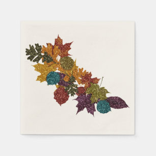 Serviette En Papier Feuilles d'automne de la Glitterie