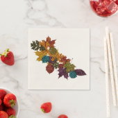 Serviette En Papier Feuilles d'automne de la Glitterie (En situation)