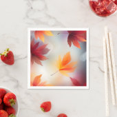 Serviette En Papier Feuilles d'automne dynamiques (En situation)