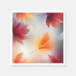 Serviette En Papier Feuilles d'automne dynamiques