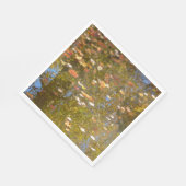 Serviette En Papier Feuilles d'automne et réflexion sur le cours d'eau (Coin)