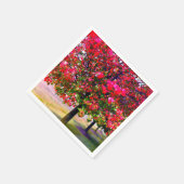 Serviette En Papier Feuilles d'automne impressionnistes roses (Coin)