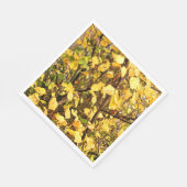 SERVIETTE EN PAPIER FEUILLES D'AUTOMNE JAUNE (Coin)