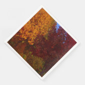 Serviette En Papier Feuilles d'automne Jaune et pourpre, ZSSPG (Coin)