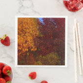 Serviette En Papier Feuilles d'automne Jaune et pourpre, ZSSPG (En situation)