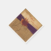 Serviette En Papier Feuilles d'automne, Mariage de burlap FAUX Napkins (Coin)
