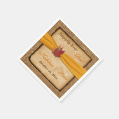 Serviette En Papier Feuilles d'automne, Mariage de burlap FAUX Napkins (Coin)