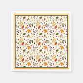 Serviette En Papier Feuilles d'automne mélangées (Devant)