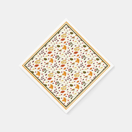 Serviette En Papier Feuilles d'automne mélangées (Coin)