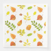 Serviette En Papier Feuilles d'automne motif (Devant)