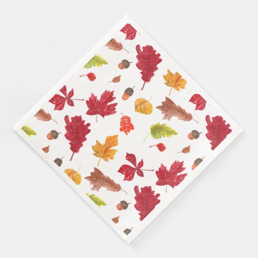 Serviette En Papier Feuilles d'automne motif (Coin)
