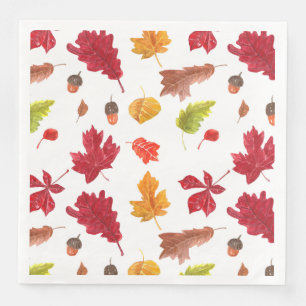 Serviette En Papier Feuilles d'automne motif