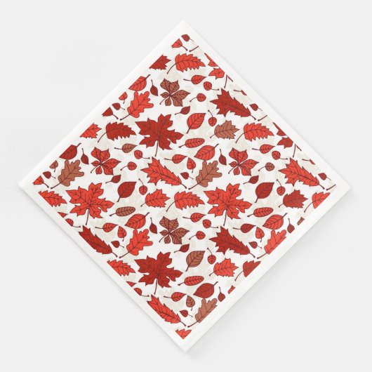 Serviette En Papier Feuilles d'automne motif (Coin)