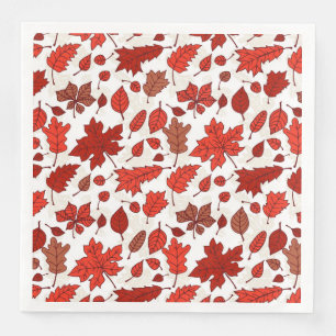 Serviette En Papier Feuilles d'automne motif
