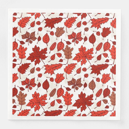 Serviette En Papier Feuilles d'automne motif (Devant)