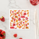 Serviette En Papier Feuilles d'automne motif 02 (En situation)
