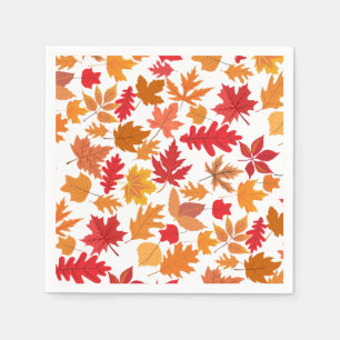 Serviette En Papier Feuilles d'automne motif 02