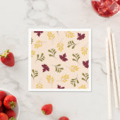 Serviette En Papier Feuilles d'automne Napkin (En situation)