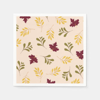 Serviette En Papier Feuilles d'automne Napkin