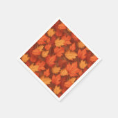 Serviette En Papier Feuilles d'automne orange (Coin)