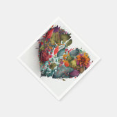 Serviette En Papier Feuilles d'automne Papier Coeur serviettes (Coin)