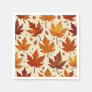 Serviette En Papier Feuilles d'automne Papier Napkin