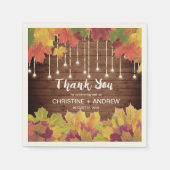 Serviette En Papier Feuilles d'automne Parties scintillant éclairantes (Devant)