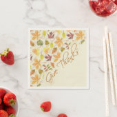 Serviette En Papier Feuilles d'automne Remerciements (En situation)