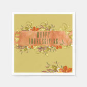 Serviette En Papier Feuilles d'automne rustiques de Bon thanksgiving p (Devant)
