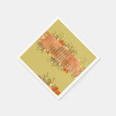 Serviette En Papier Feuilles d'automne rustiques de Bon thanksgiving p (Coin)