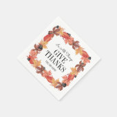 Serviette En Papier Feuilles d'automne Thanksgiving Papier Napkin (Coin)