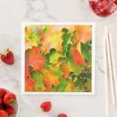 Serviette En Papier Feuilles d'automne tournantes Couleurs d'automne o (En situation)