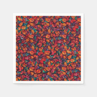 Serviette En Papier Feuilles d'automne vibrantes