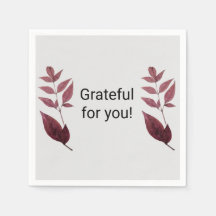 Feuilles de automne sèches rouges Napkin