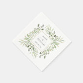 Serviette En Papier Feuilles de botanique d'eucalyptus pour mariage (Coin)