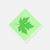 Serviette En Papier Feuilles de chêne - nuances de vert (Coin)