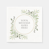 Serviette En Papier Feuilles de feuillage vert doux Eucalyptus (Devant)