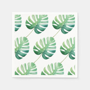 Serviette En Papier Feuilles de la Jungle Anniversaire Papier d'aquare