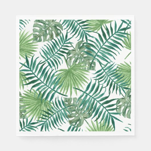 Serviette En Papier Feuilles de la jungle tropicale (Devant)