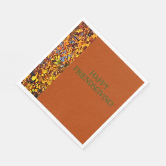 Serviette En Papier Feuilles de l'acajou Thanksgiving Friendsgiving (Coin)