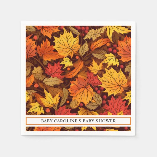 Serviette En Papier Feuilles de l'érable automne (Devant)