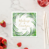 Serviette En Papier Feuilles de palme Tropical Wreath Mariage personna (En situation)
