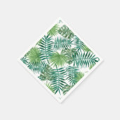 Serviette En Papier Feuilles de palmier vert moderne (Coin)