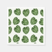 Serviette En Papier Feuilles de palmiers, Feuilles verts, Motif tropic (Devant)