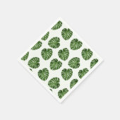 Serviette En Papier Feuilles de palmiers, Feuilles verts, Motif tropic (Coin)