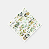 Serviette En Papier Feuilles de tons de terre pastel (Coin)