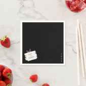 Serviette En Papier Feuilles d'échantillon moderne en Mariage noir dés (En situation)