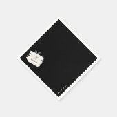 Serviette En Papier Feuilles d'échantillon moderne en Mariage noir dés (Coin)