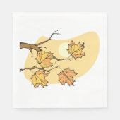Serviette En Papier Feuilles d'érable d'automne avec Branches et couch (Devant)