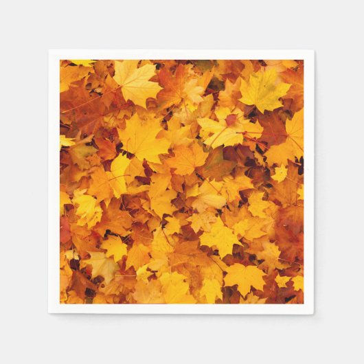 Serviette En Papier Feuilles d'été indiens (Devant)